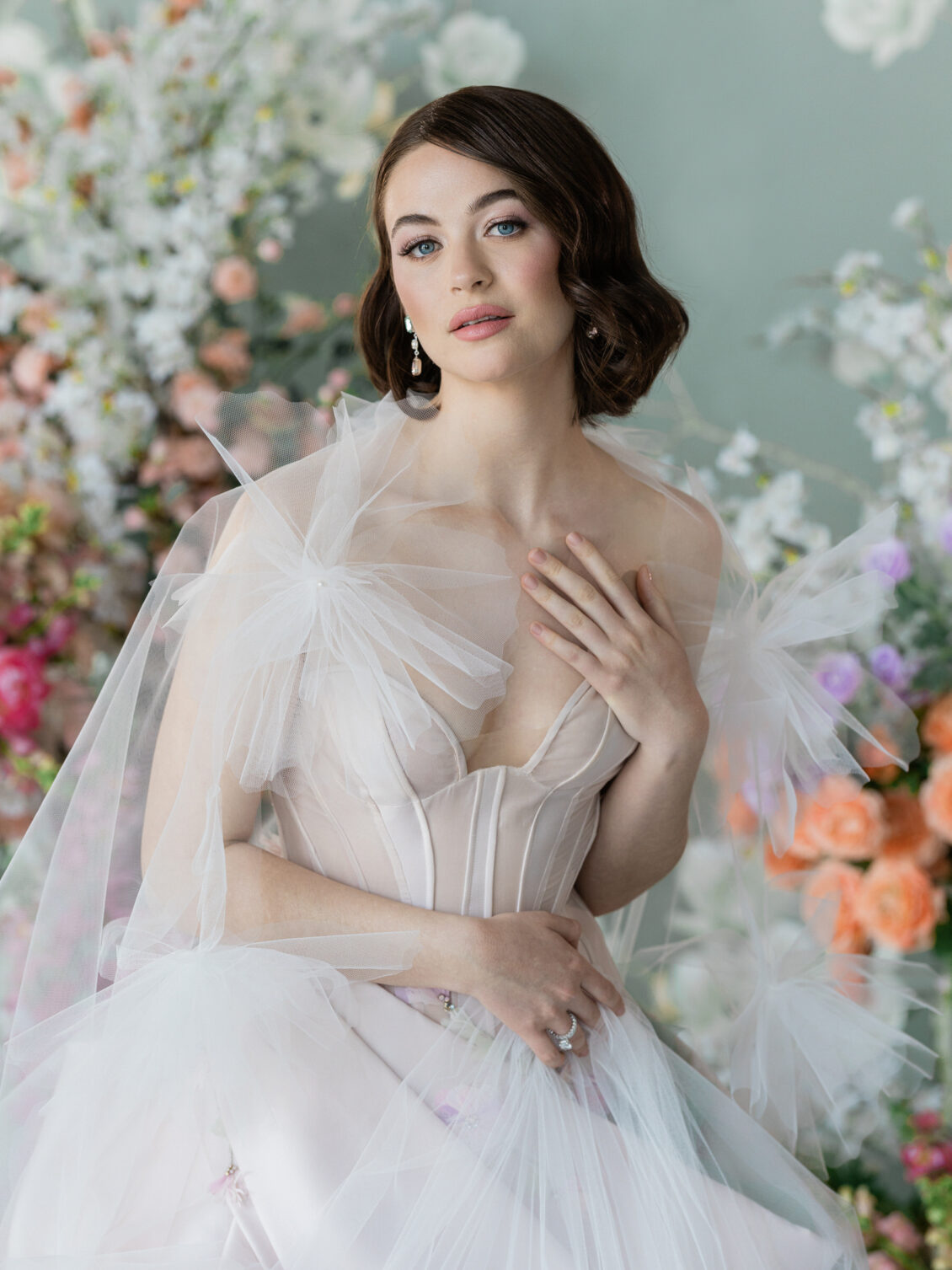 strapless open back dress Burnt Orange Mermaid Side Split Off Shoulder Satin Wedding Guest Bride –  Wish Gown main image 0