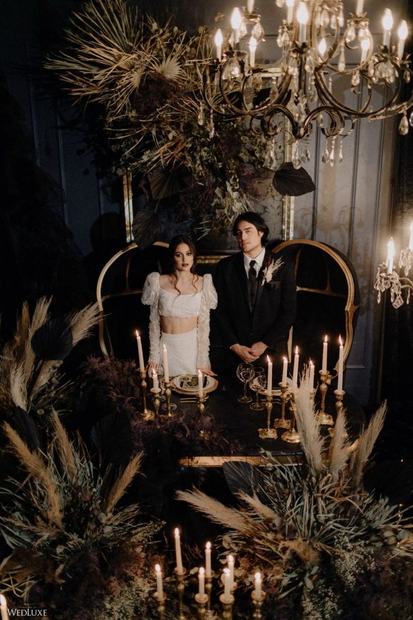 A Modern Gothic Wedding | The Bride and Groom