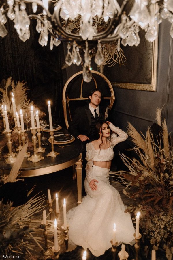 A Modern Gothic Wedding | The Bride and Groom