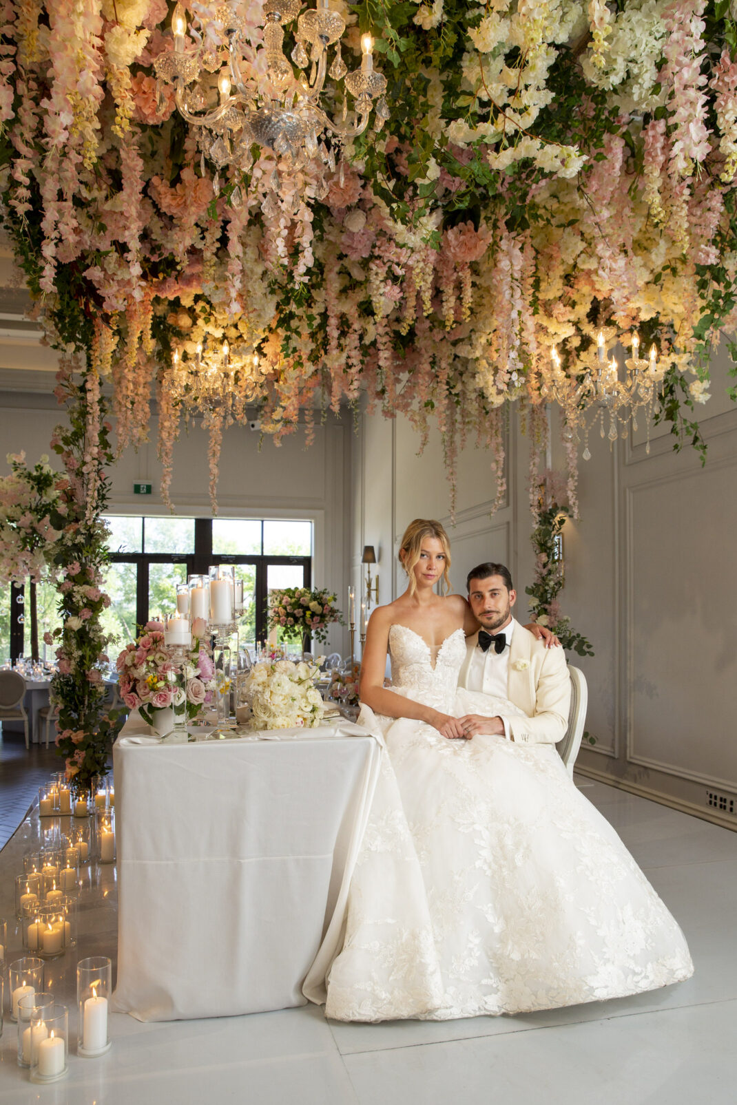 A 1950's-Inspired Wedding With Pink, Yellow and Green Flowers ~ WedLuxe