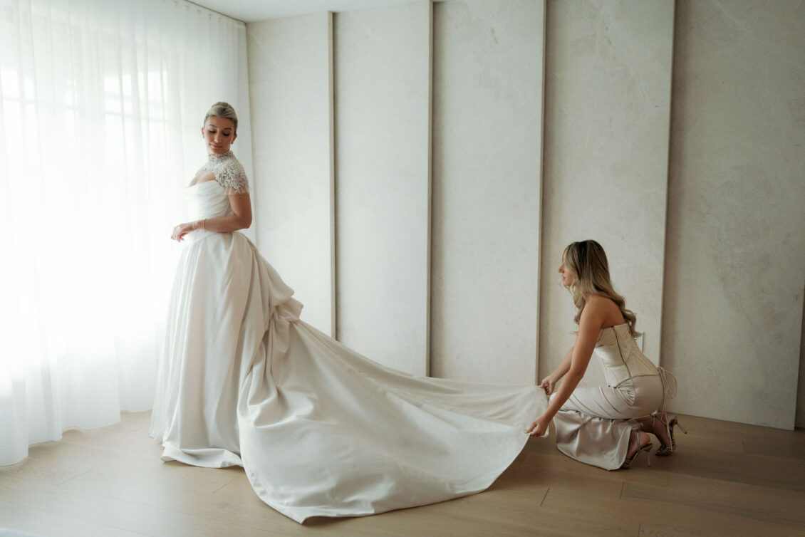 Ariana and Julian at their preparation wedding, photographed by Daybreak Studios