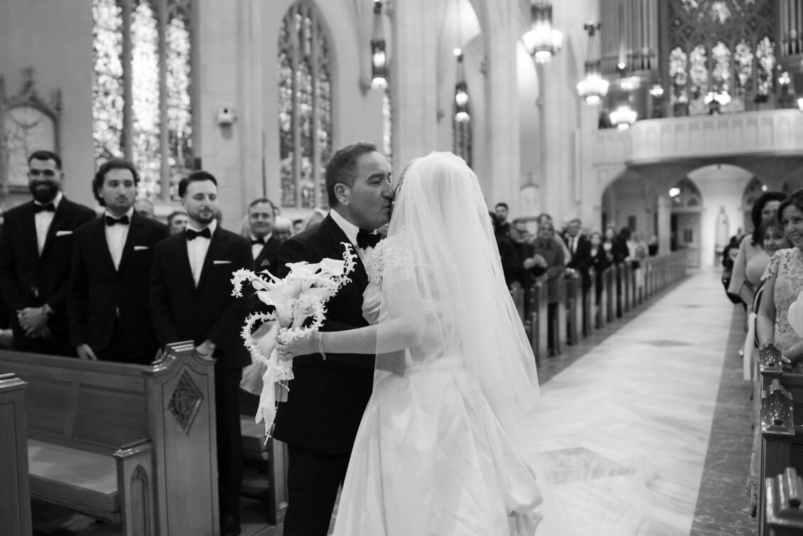 Ariana and Julian at their ceremony wedding, photographed by Daybreak Studios