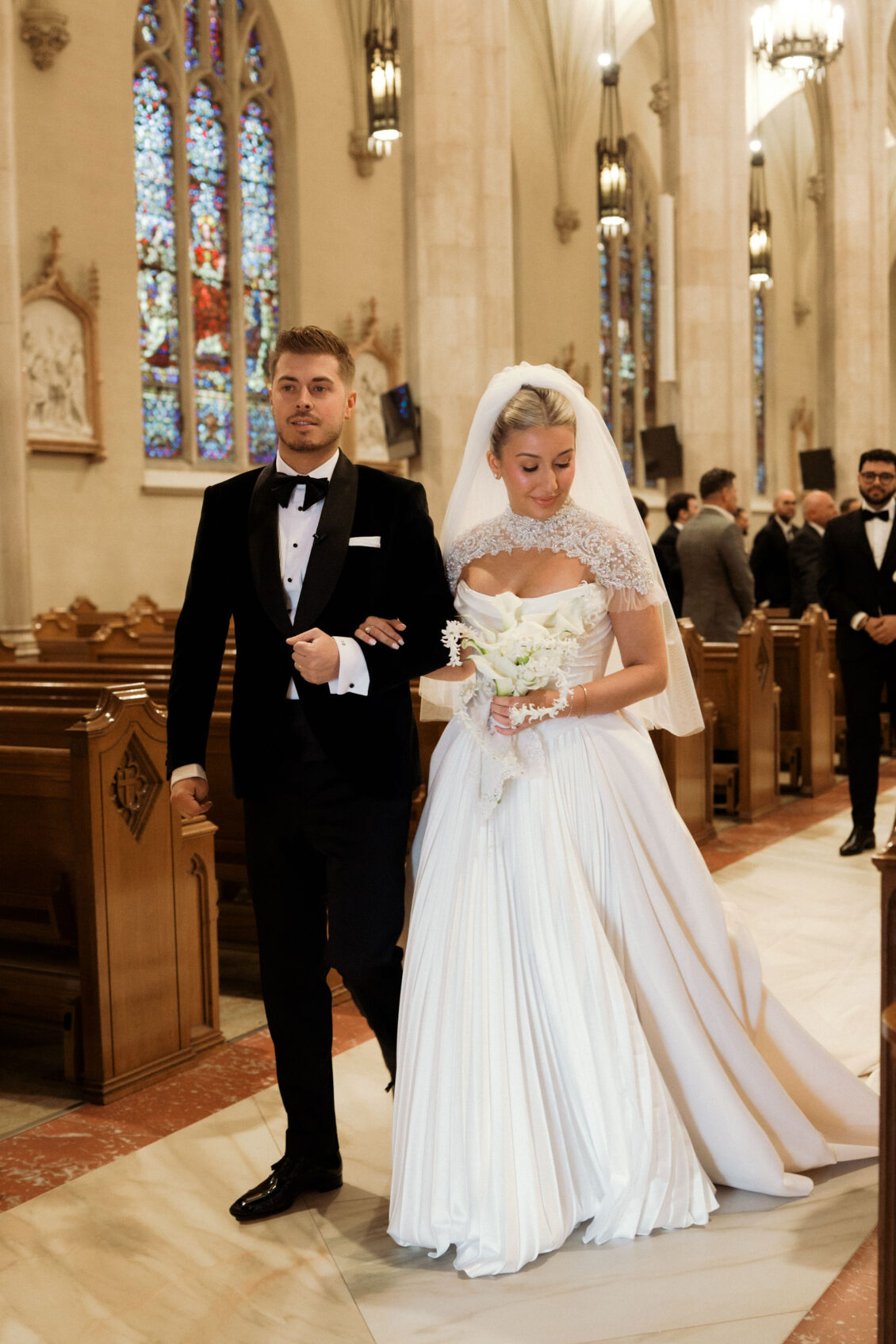 Ariana and Julian at their ceremony wedding, photographed by Daybreak Studios