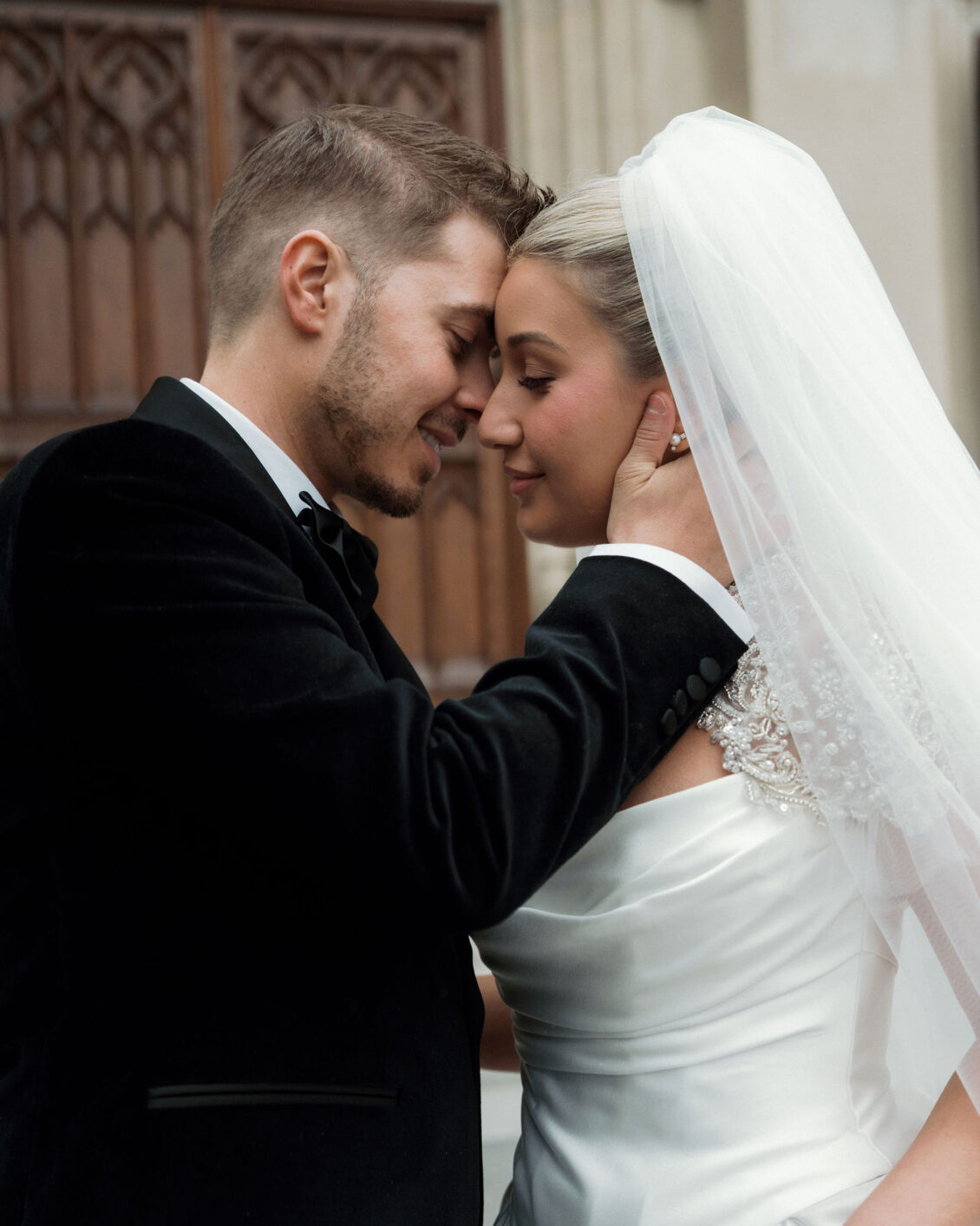 Ariana and Julian at their ceremony wedding, photographed by Daybreak Studios