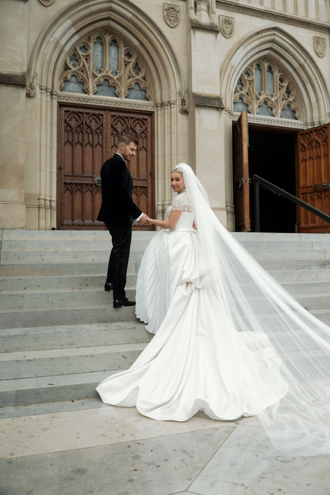 Ariana and Julian at their ceremony wedding, photographed by Daybreak Studios