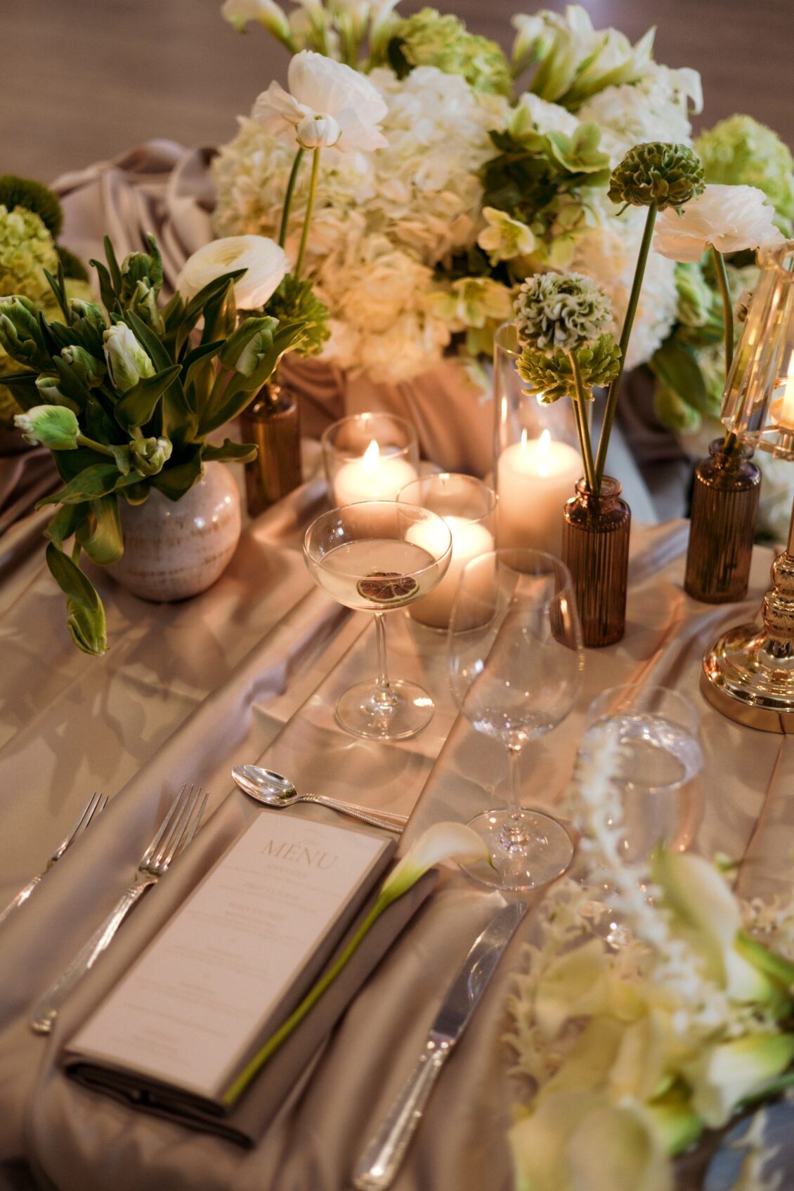 Ariana and Julian reception design at The Pearle Hotel in Burlington, Ontario
