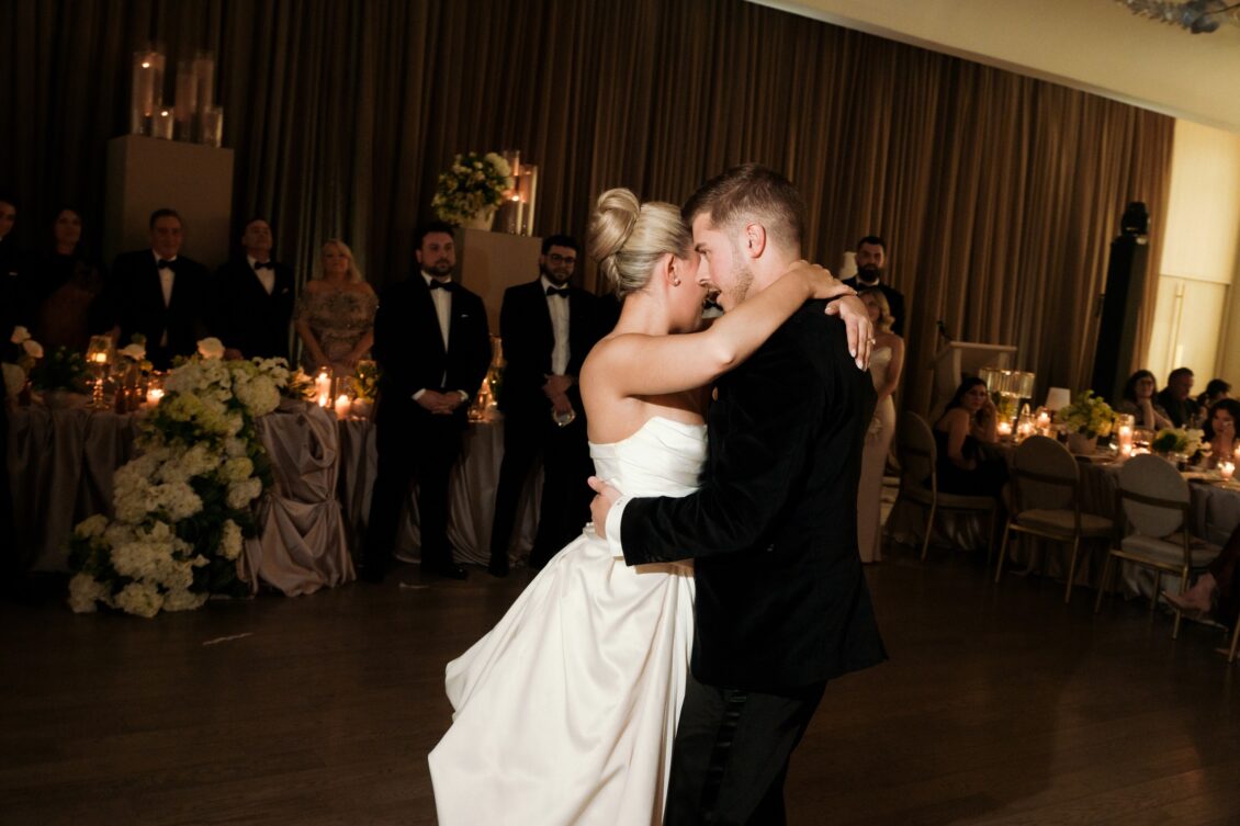 Ariana and Julian celebrating at The Pearle Hotel in Burlington, Ontario