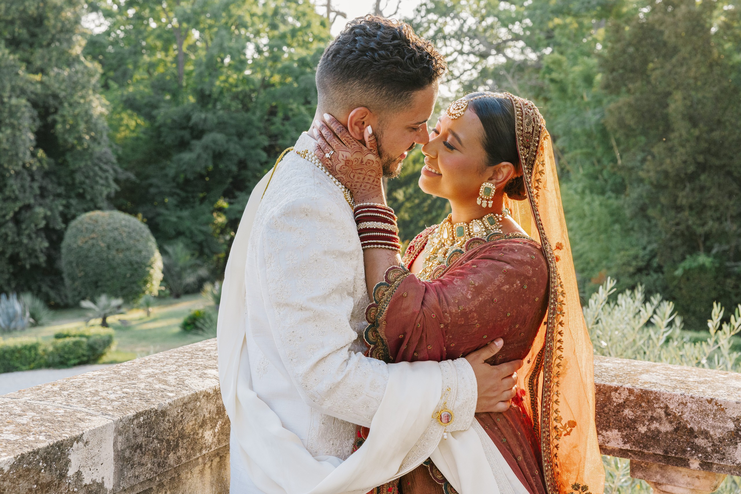 Brittney and Zeus photographed at Château Martinay in Provence