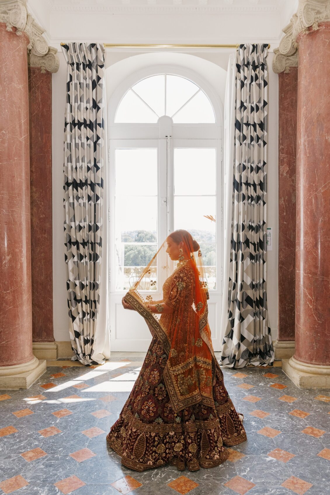 Wedding preparation at Brittney and Zeus’s Château Martinay celebration