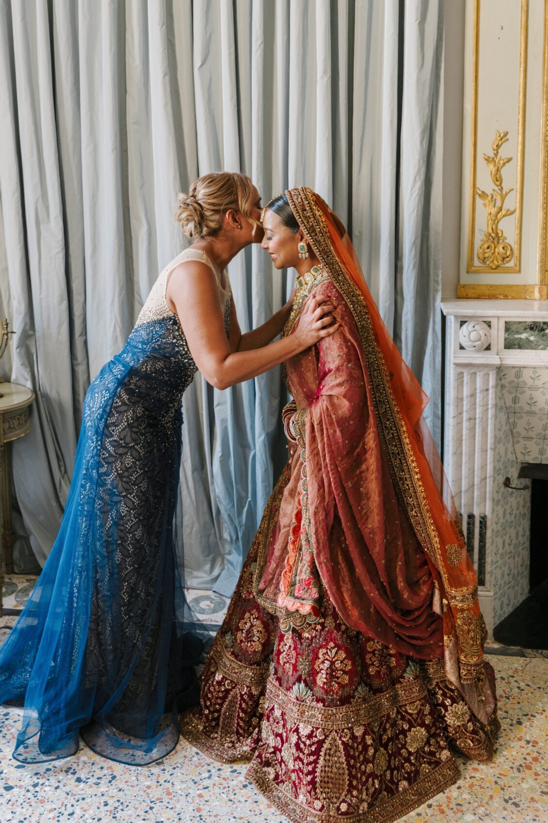 Wedding preparation at Brittney and Zeus’s Château Martinay celebration