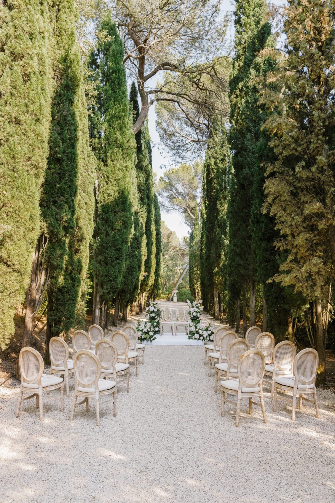 Brittney and Zeus during their intimate ceremony at Château Martinay