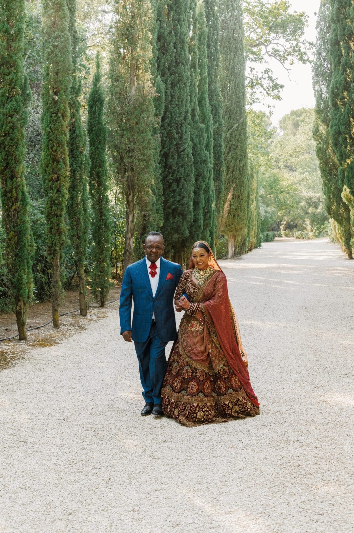 Brittney and Zeus during their intimate ceremony at Château Martinay