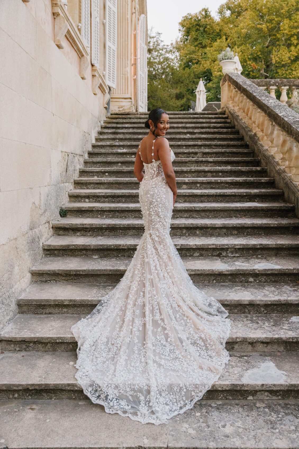 Brittney and Zeus photographed at Château Martinay in Provence