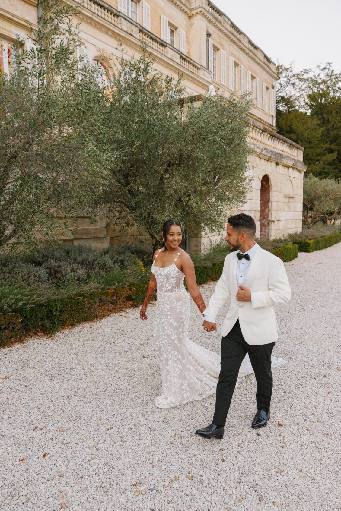 Brittney and Zeus photographed at Château Martinay in Provence