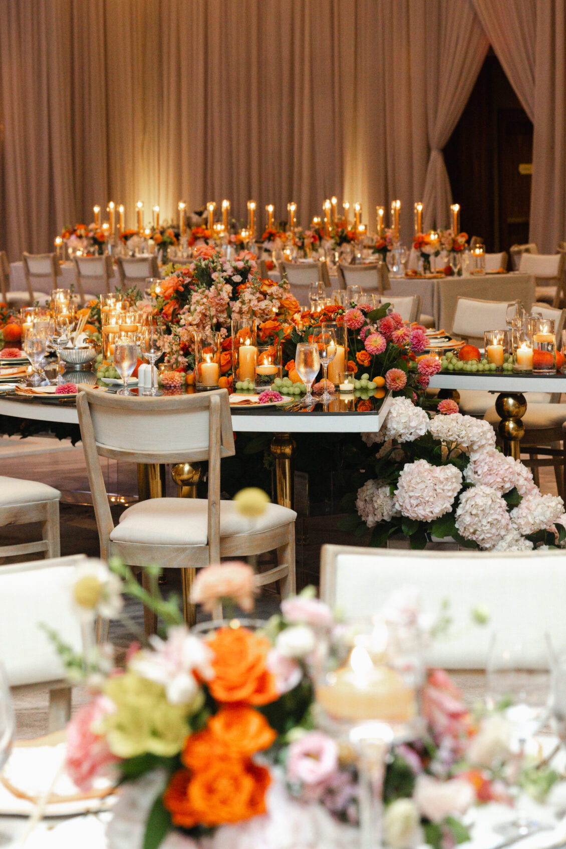 Genie and Stuart's reception design and details at The Ritz-Carlton, Toronto