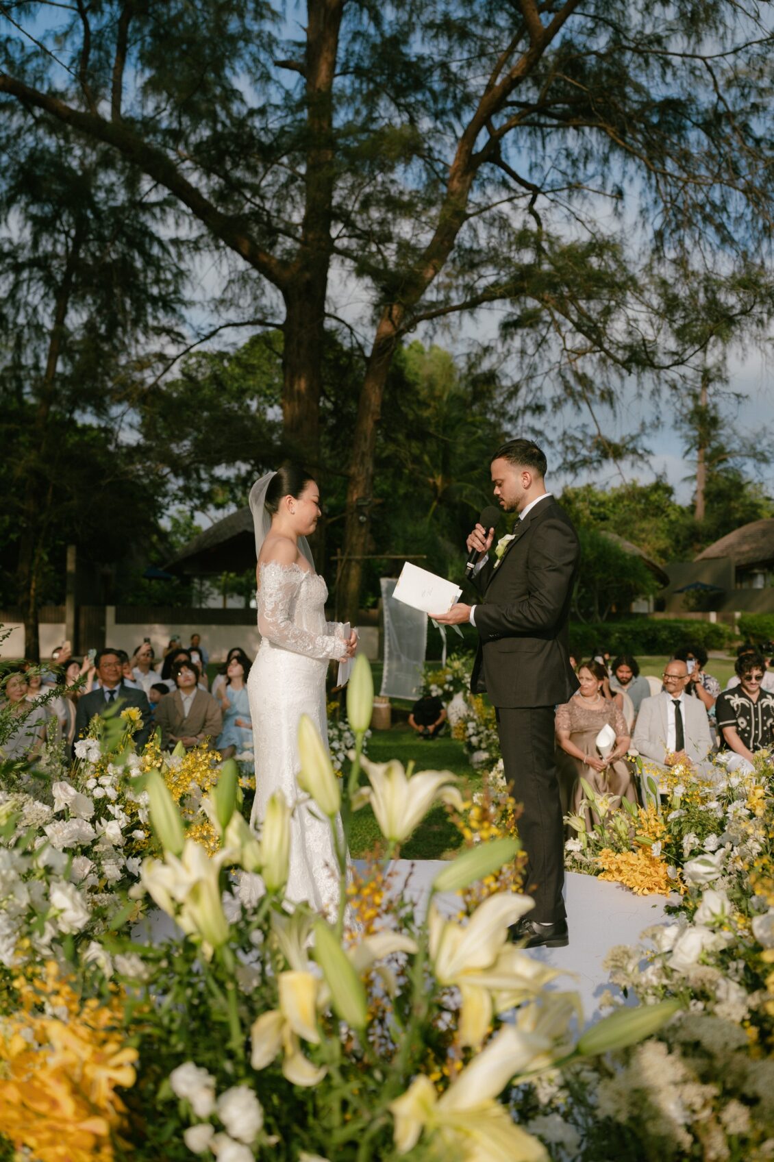 Christine and Shaun's Phuket wedding, closer vow frame moves from ceremony context into expression and connection.