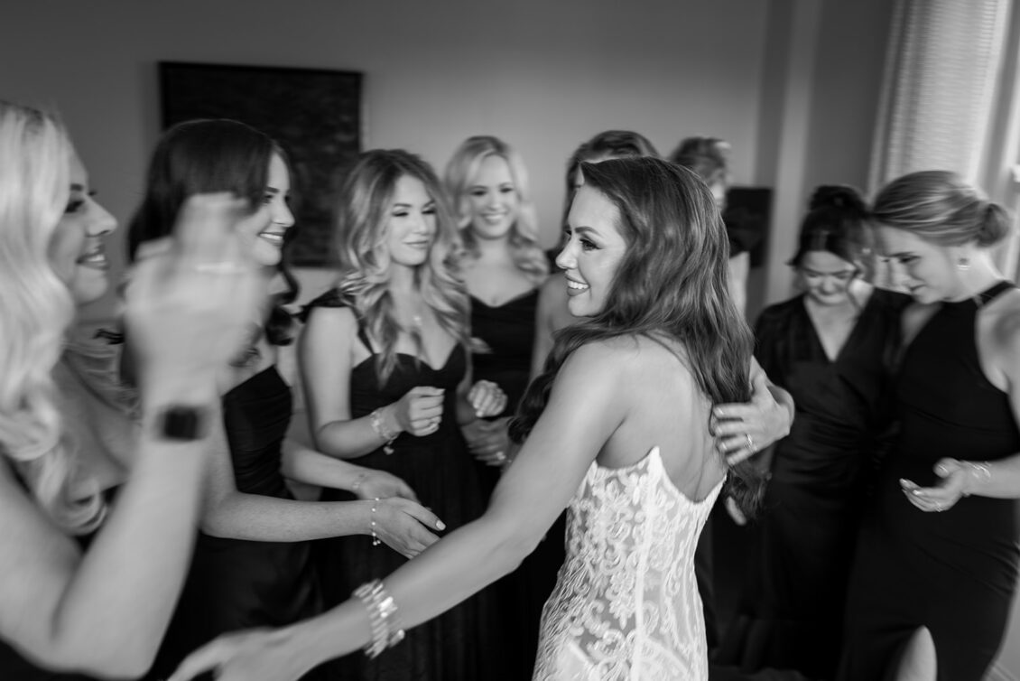 Bride, groom, and wedding party portraits at White House Biloxi on the Mississippi Gulf Coast.