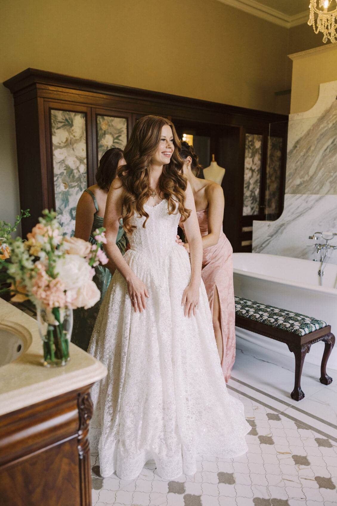 Bride preparing for her wedding at Luttrellstown Castle Resort