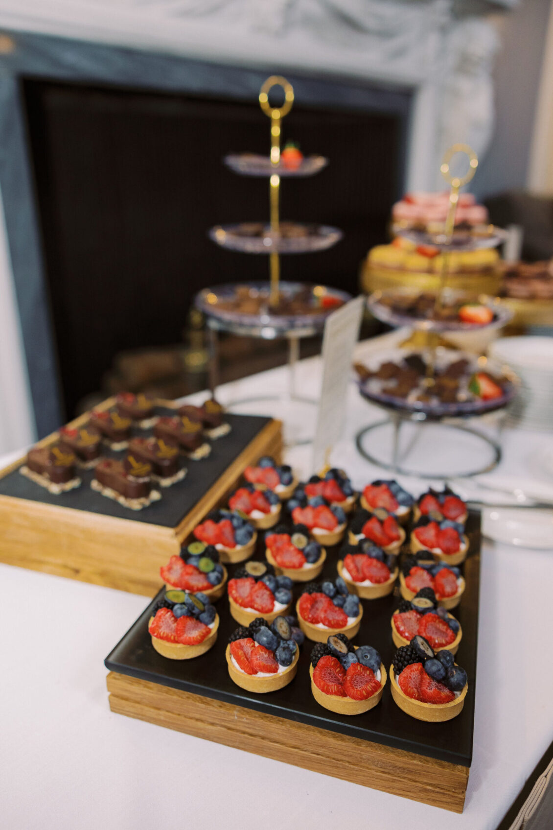 Wedding canapés prepared at Luttrellstown Castle Resort